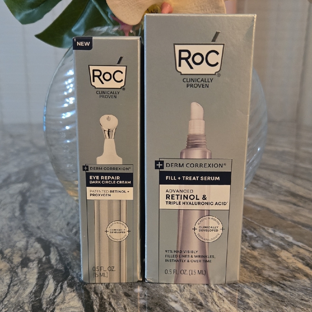 Eye Repair Cream and Serum Set - White and Gray